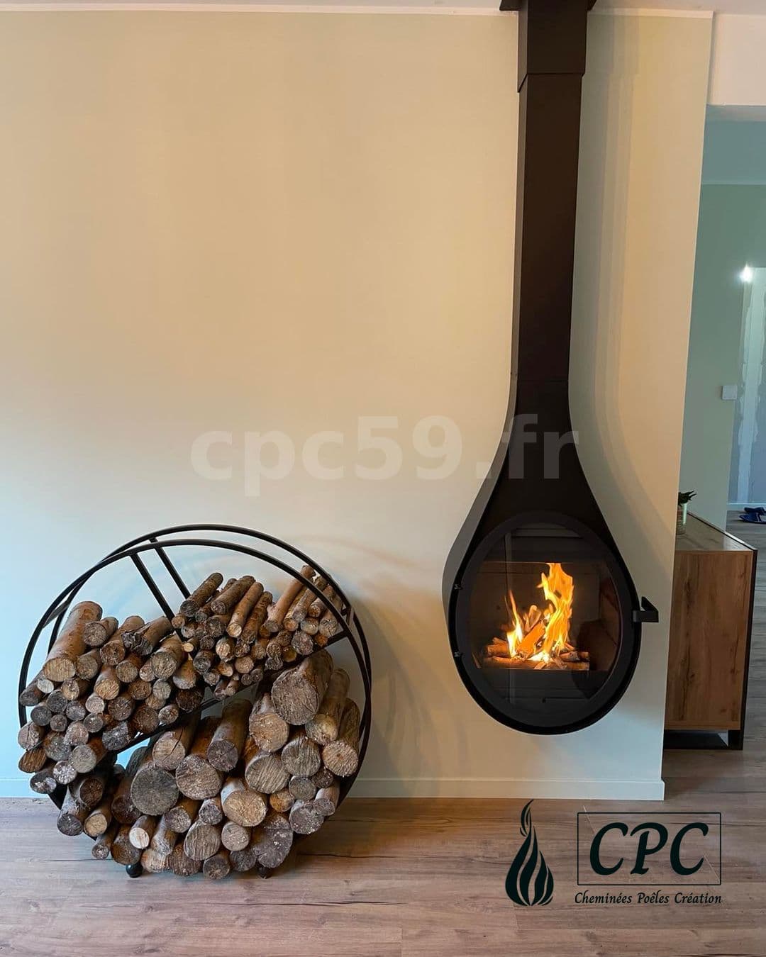 Rocal Drop - Poêle à bois suspendu