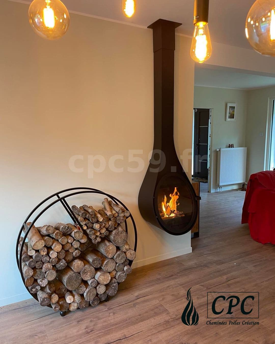 Rocal Drop - Poêle à bois suspendu